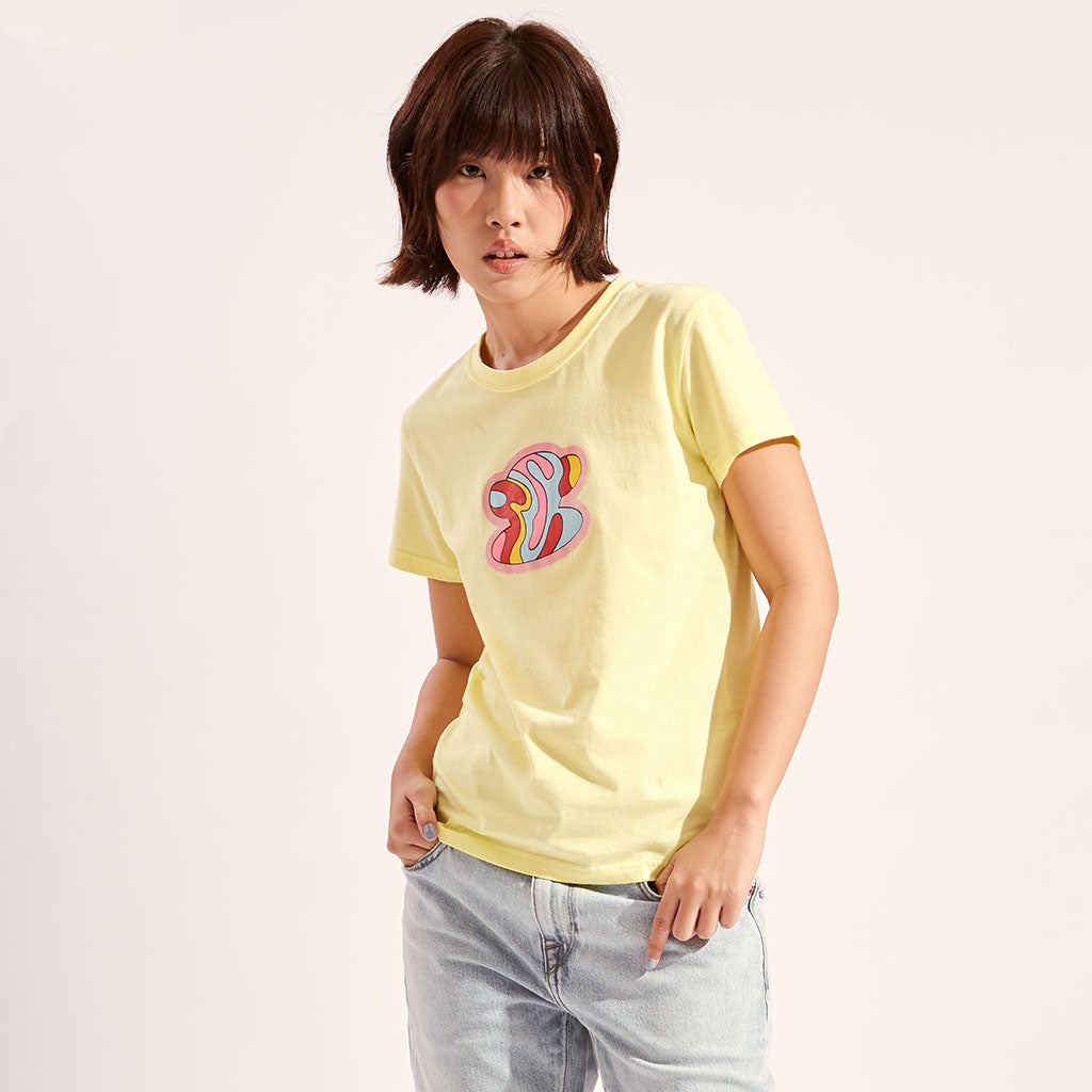 PAUL FRANK WOMENS OUTLINE LOGO DEEP COLORFULS SS TEE