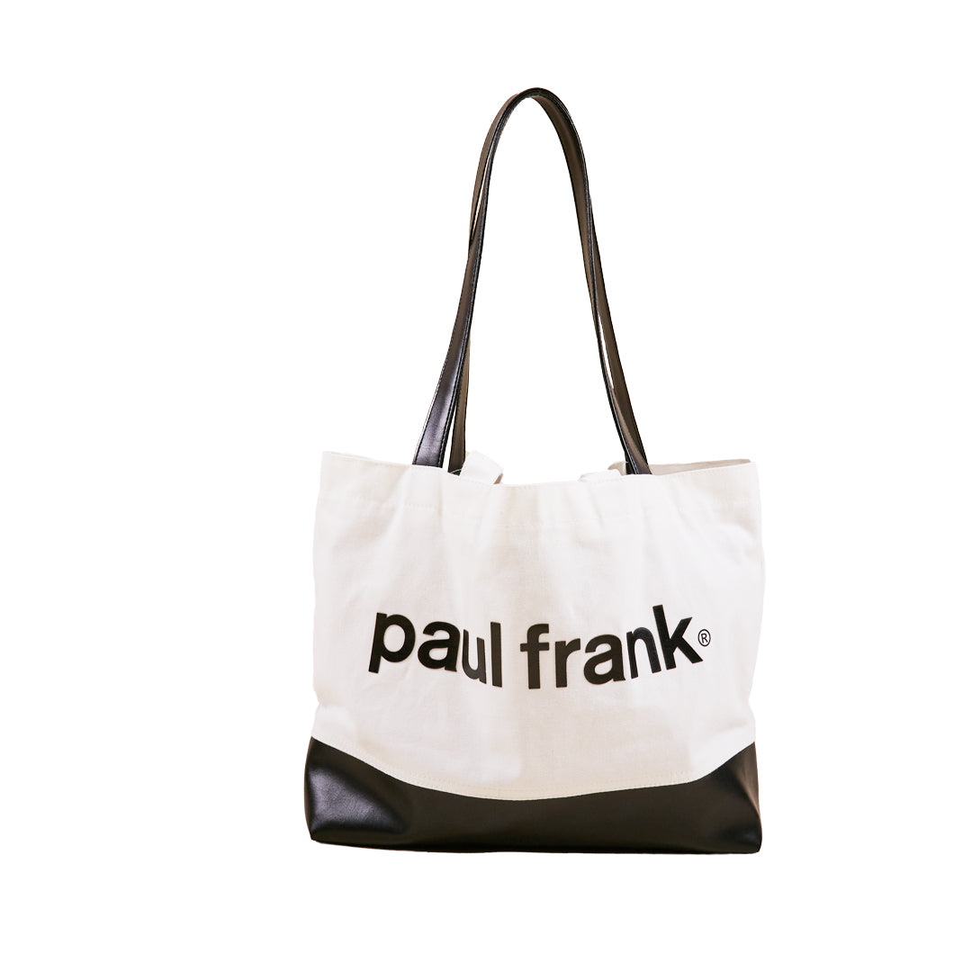 PAUL FRANK WOMENS SIMPLY BLACK AND WHITE TOTE BAG