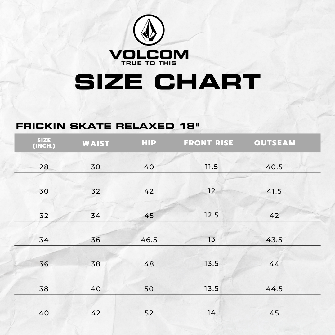 VOLCOM FRICKIN SKATE RELAXED V18