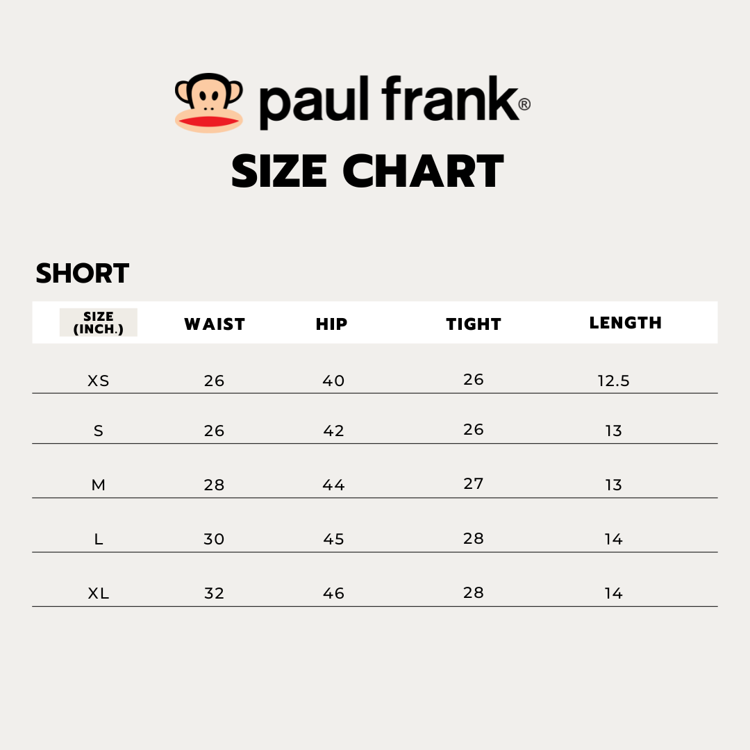 PAUL FRANK BASIC LOGO ELASTIC WAIST SHORTS