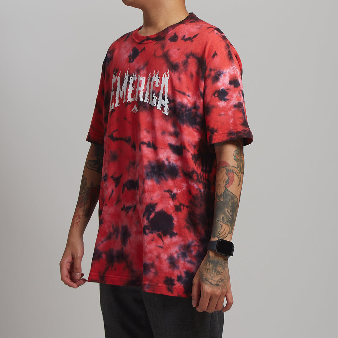 EMERICA GAS CAN FLAME TIE DYE LOGO