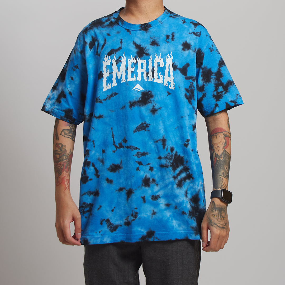 EMERICA GAS CAN FLAME TIE DYE LOGO