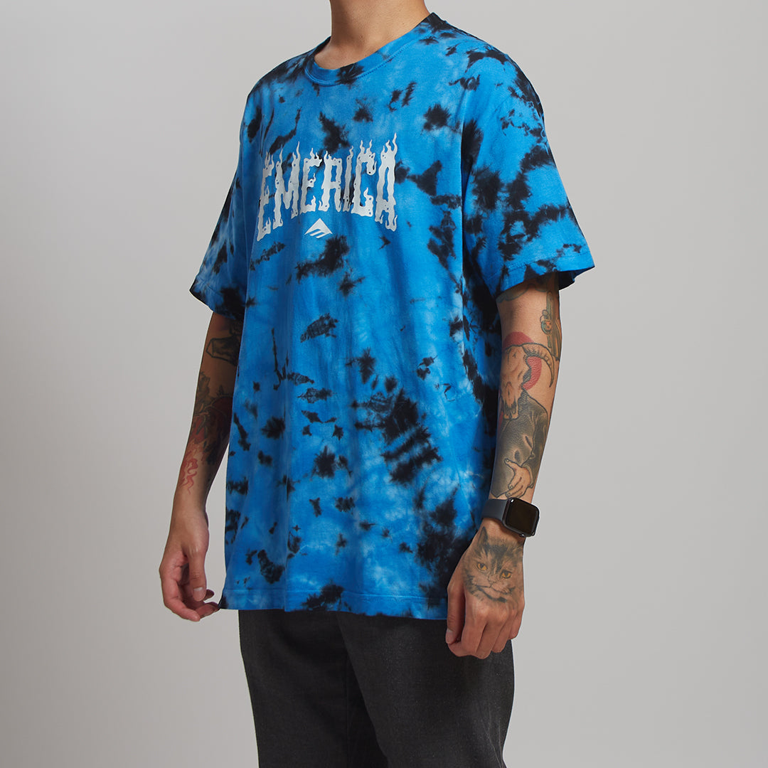 EMERICA GAS CAN FLAME TIE DYE LOGO