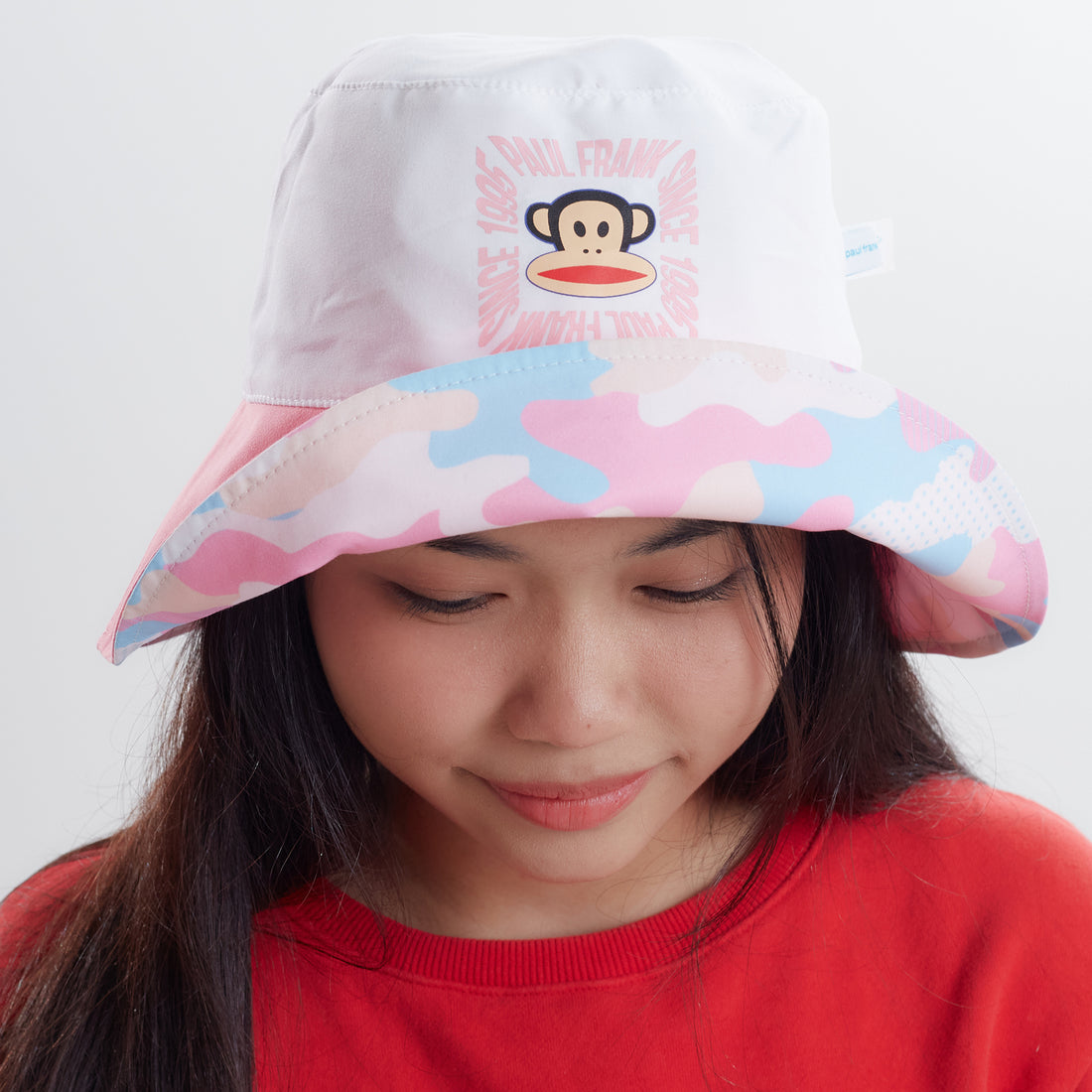 PAUL FRANK PF UNI CAMO FLAKE REVERSIBLE BUCKET HAT