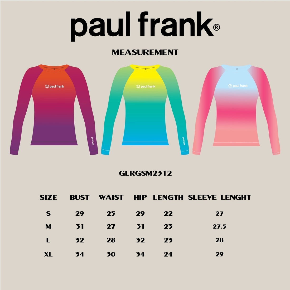 PAUL FRANK WOMENS PINKY PAUL FRANK BASIC LOGO RASHGUARD