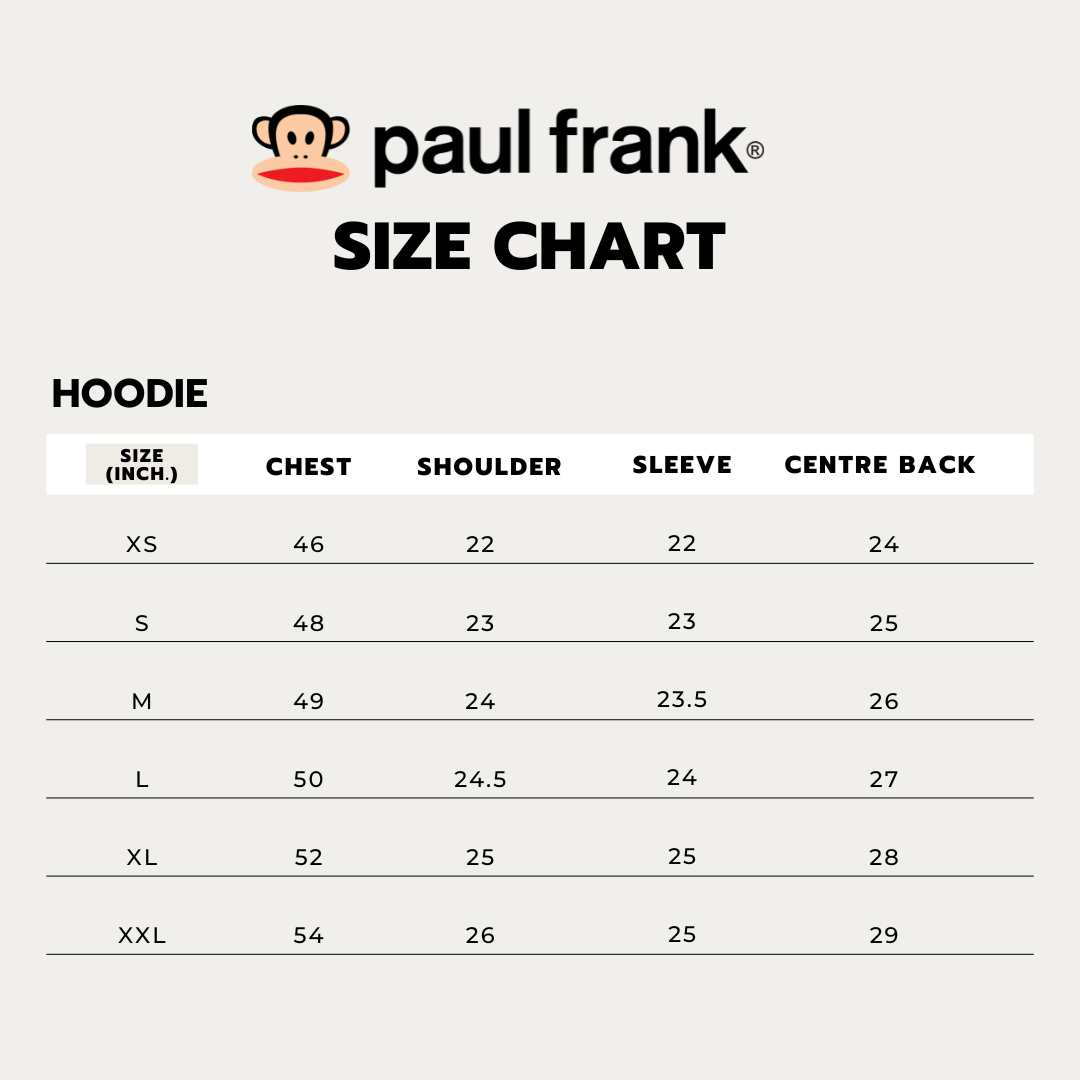 PAUL FRANK BASIC JULIUS BLACK ON BLACK ZIP HOOD