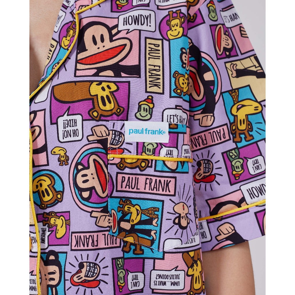 PAUL FRANK WOMENS JULIUS & FRIENDS COMIC SS PANTS SET