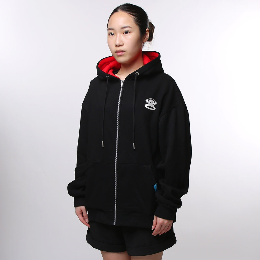 PAUL FRANK BLACK ON BLACK CLASSIC ZIP HOOD